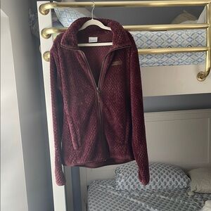 Plush Burgundy Teddy Jacket